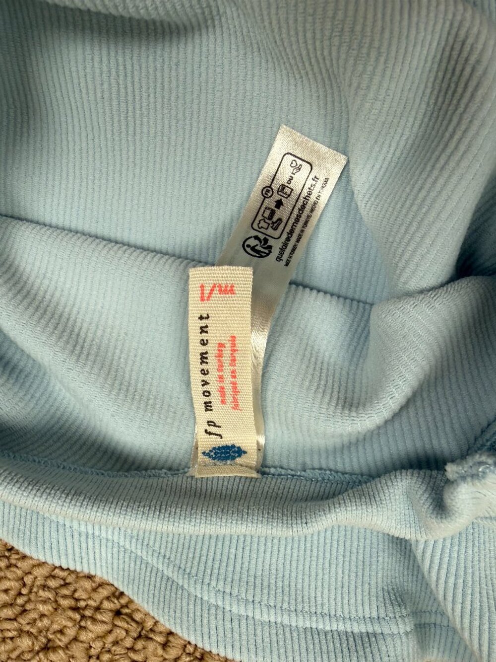 FP Movement All Clear Solid Cami Racerback Active Ribbed Cropped Tank Blue M/L - Picture 6 of 6